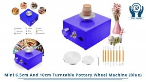 Mini 6.5cm And 10cm Turntable Pottery Wheel Machine (Blue)