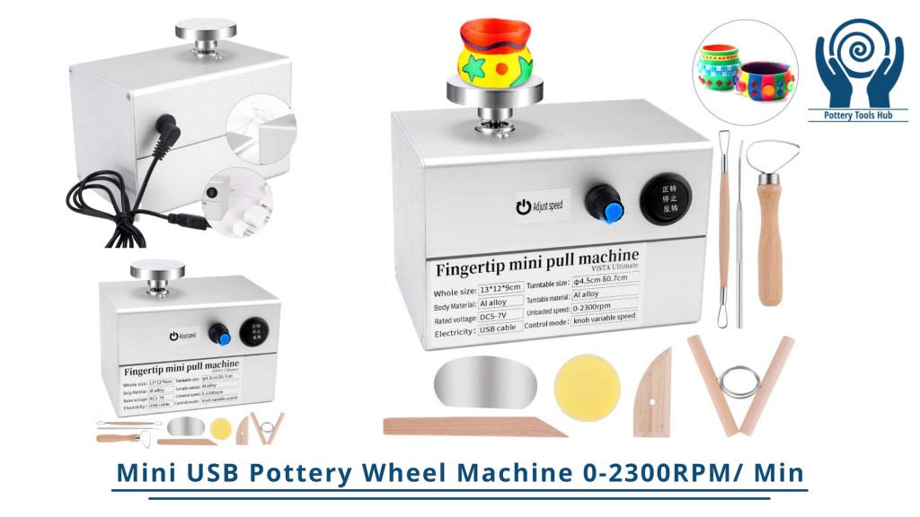 Mini USB Pottery Wheel Machine 0-2300RPM Min