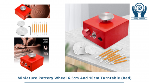 Miniature Pottery Wheel 6.5cm And 10cm Turntable (Red)