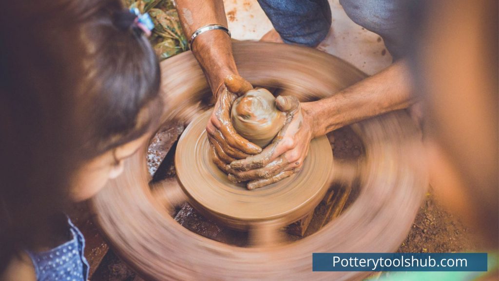 using a pottery wheel